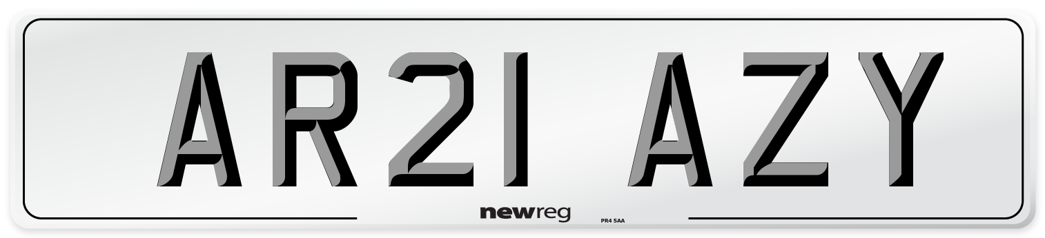 AR21 AZY Number Plate from New Reg